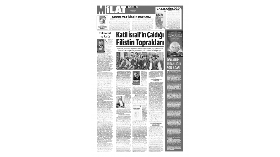 Mehmet Nuri Yardım, Milat Gazetesi’nde Duruş Yayınları’nın Eserlerine Yer Verdi