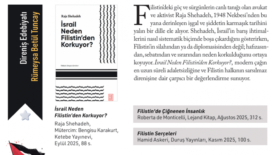 Filistin Serçeleri, OKUR Dergisi’nin 2025 Direniş Edebiyatı Seçkisinde Filistin Serçeleri, OKUR Dergisi’nin 2025 Direniş Edebiyatı Seçkisinde